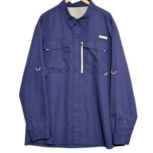 Realtree‎ Fishing Mens 3XL Patriot Blue Long Sleeve Performance Shirt